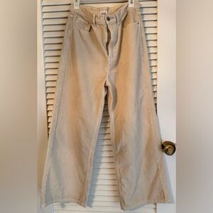 BDG Women’s Cream Wide Leg Corduroy Pants